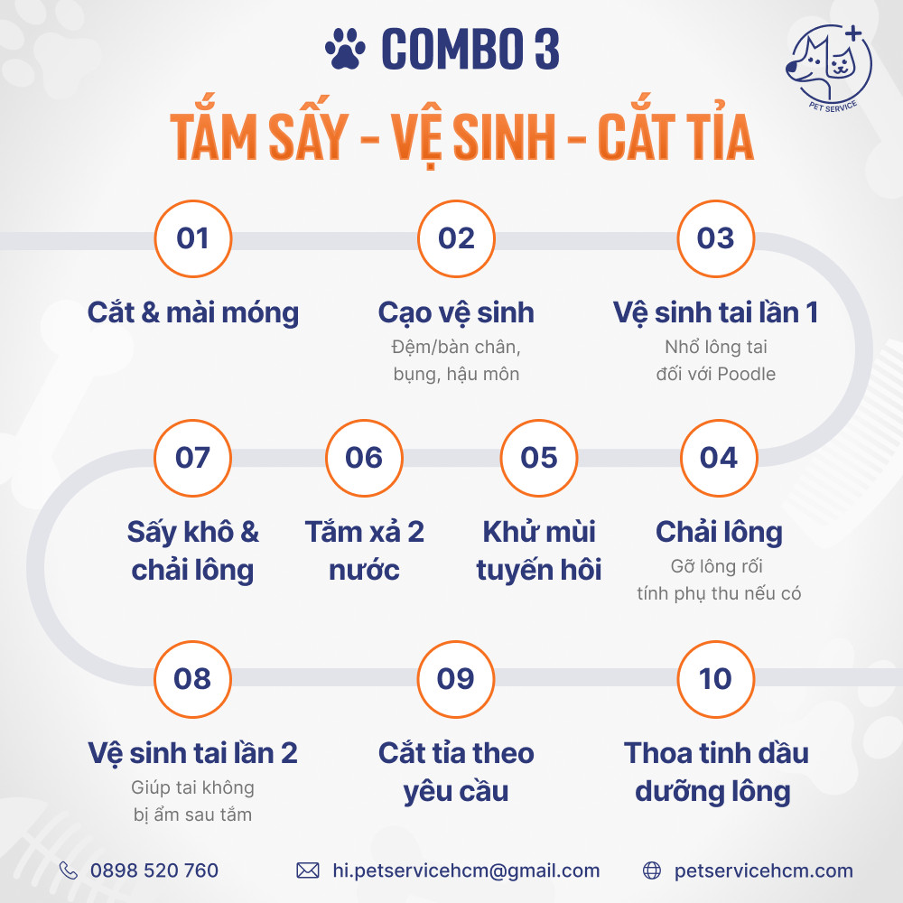 Combo 3 cắt tỉa lông cho thú cưng